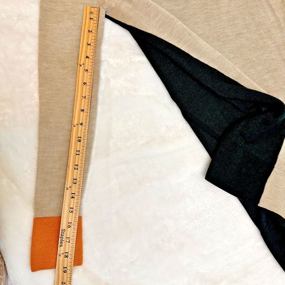 NWT THE ROW Fine Knit Cashmere/Silk Blend Colorblock Tunic Sweater SZ M - Picture 9 of 11